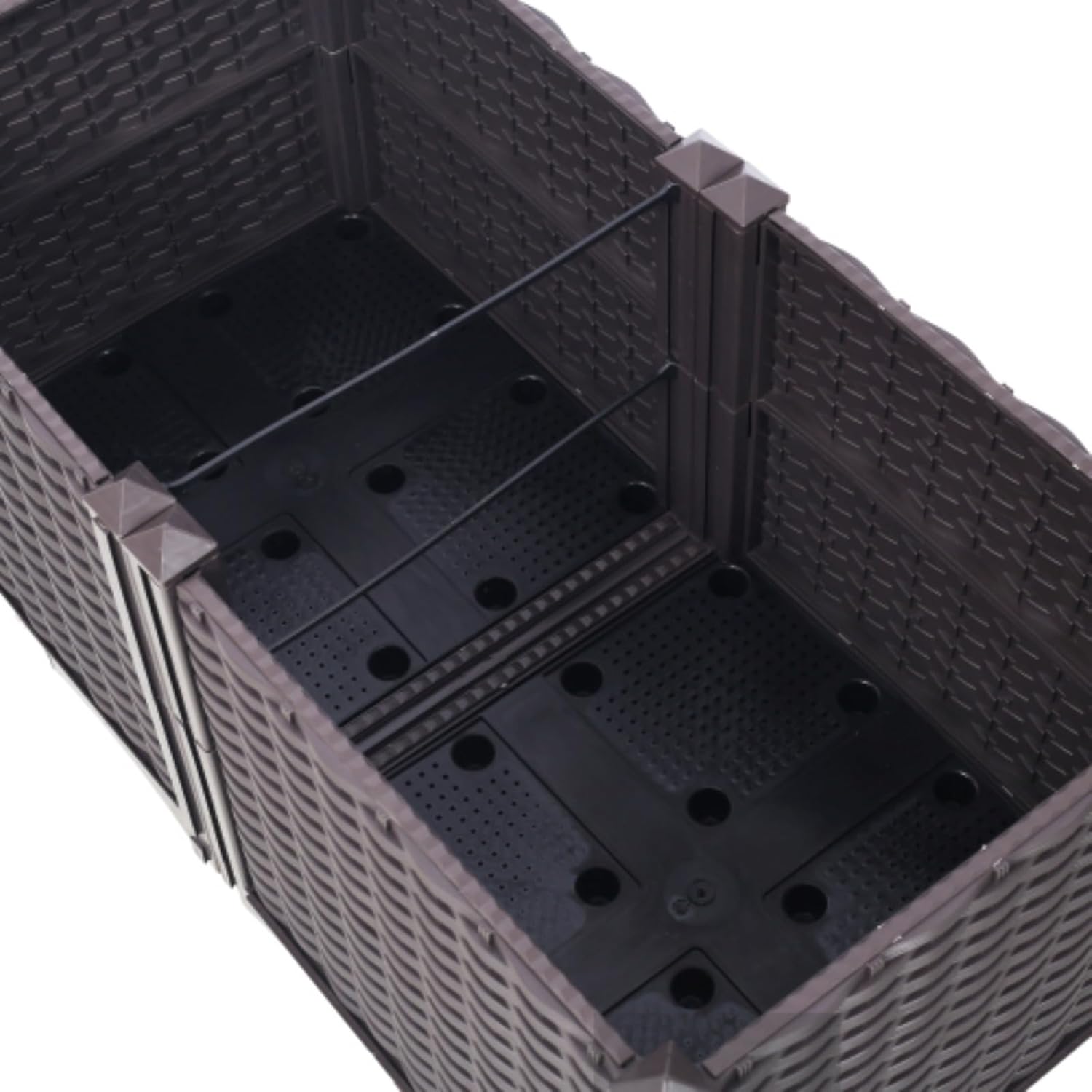 Deep Raised Planters, Garden Boxes, Plastic Planters for Vegetables, Flowers, Herbs and Succulents, for Planting Flowers, Herbs and Vegetables, 31.5" L X 15.7" D X 14.7" H