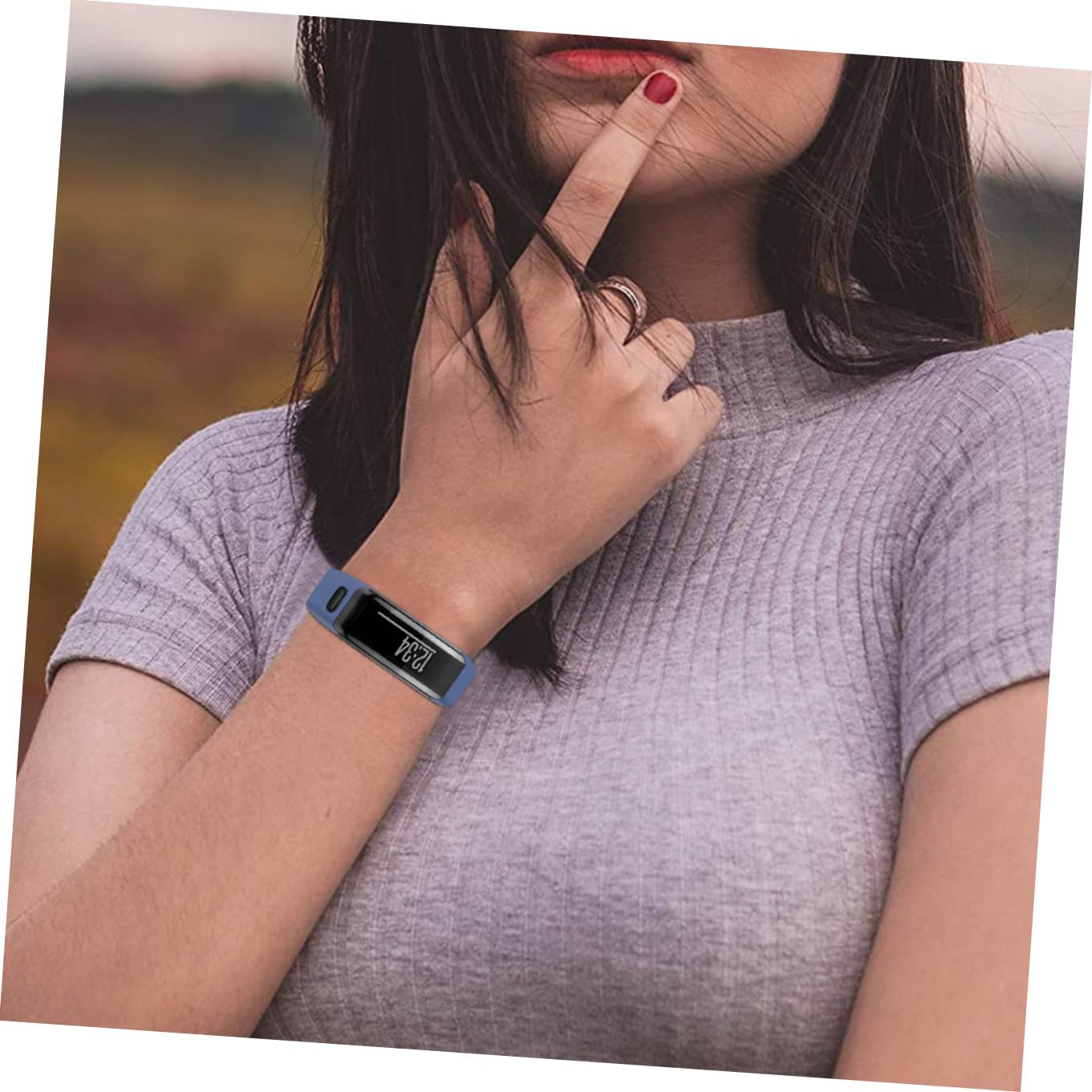 Gadpiparty Silikon Armband für Fitness Tracker HR Ersatzband mit Schnellverschluss Hautfreundlich Abnehmbar für Herren und Damen