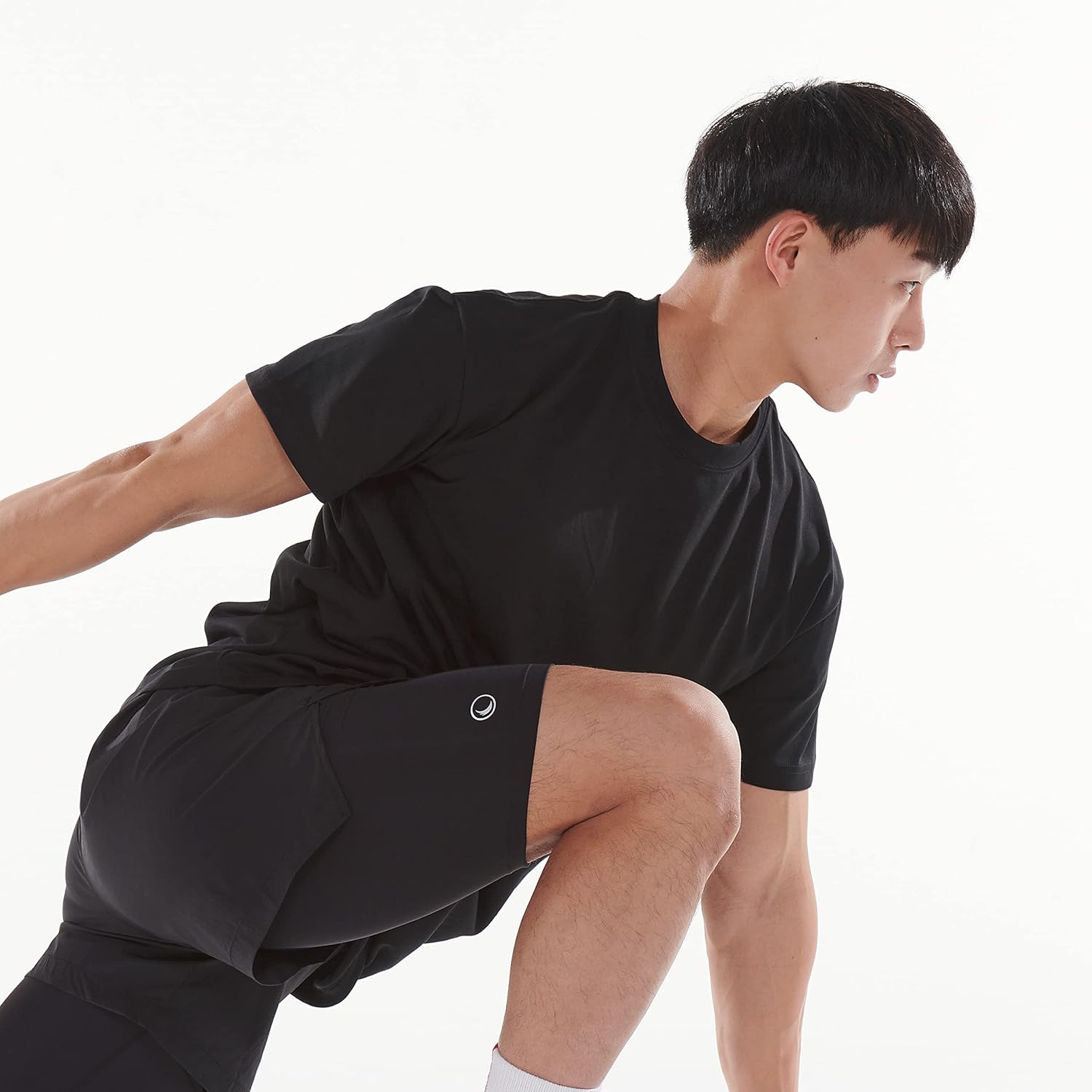 Miniatura 9 de LESTE Upcycling - Camiseta de manga corta con cuello redondo para hombre, entrenamiento deportivo, camiseta deportiva deportiva