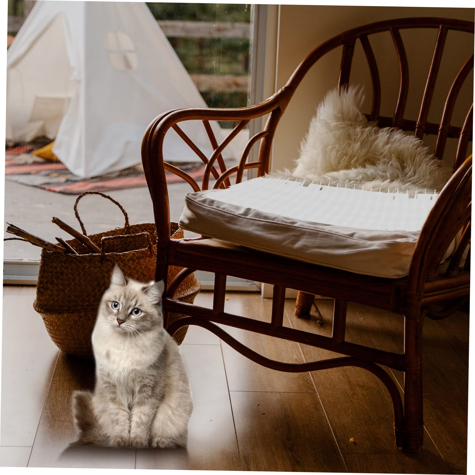 Katzenmatte mit Dornen Langlebige Kunststoff Spikematte für Balkon und Garten Anti Katzen Schutz Tierabwehrend für Pflanzen und Blumentöpfe