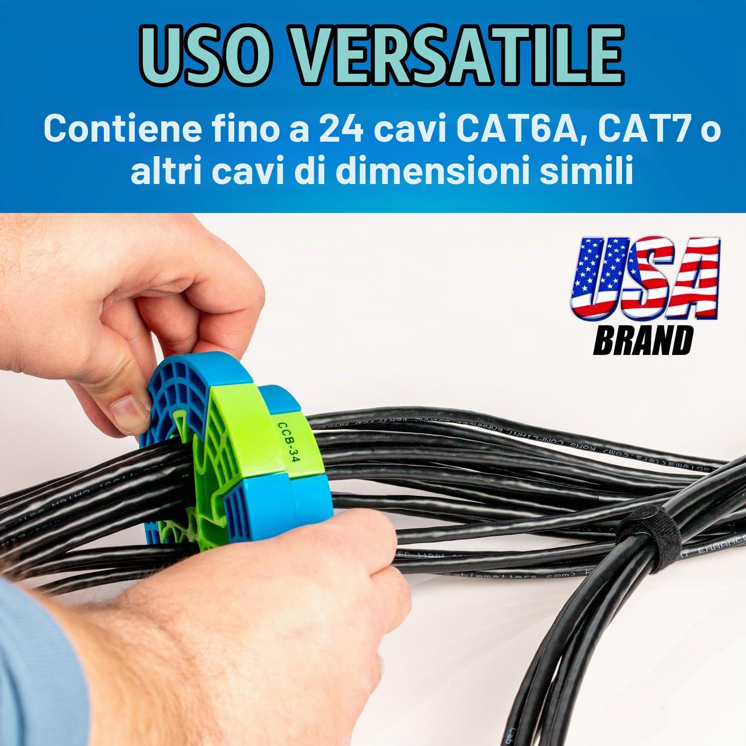 Jonard Tools CCB-34 - Pettine per cavi, pettine per cavi, fasciatoio, strumento organizzativo, pettine Ethernet, cavo di rete, pettine per cavi dati, cassettiera, Cat6A, Cat7