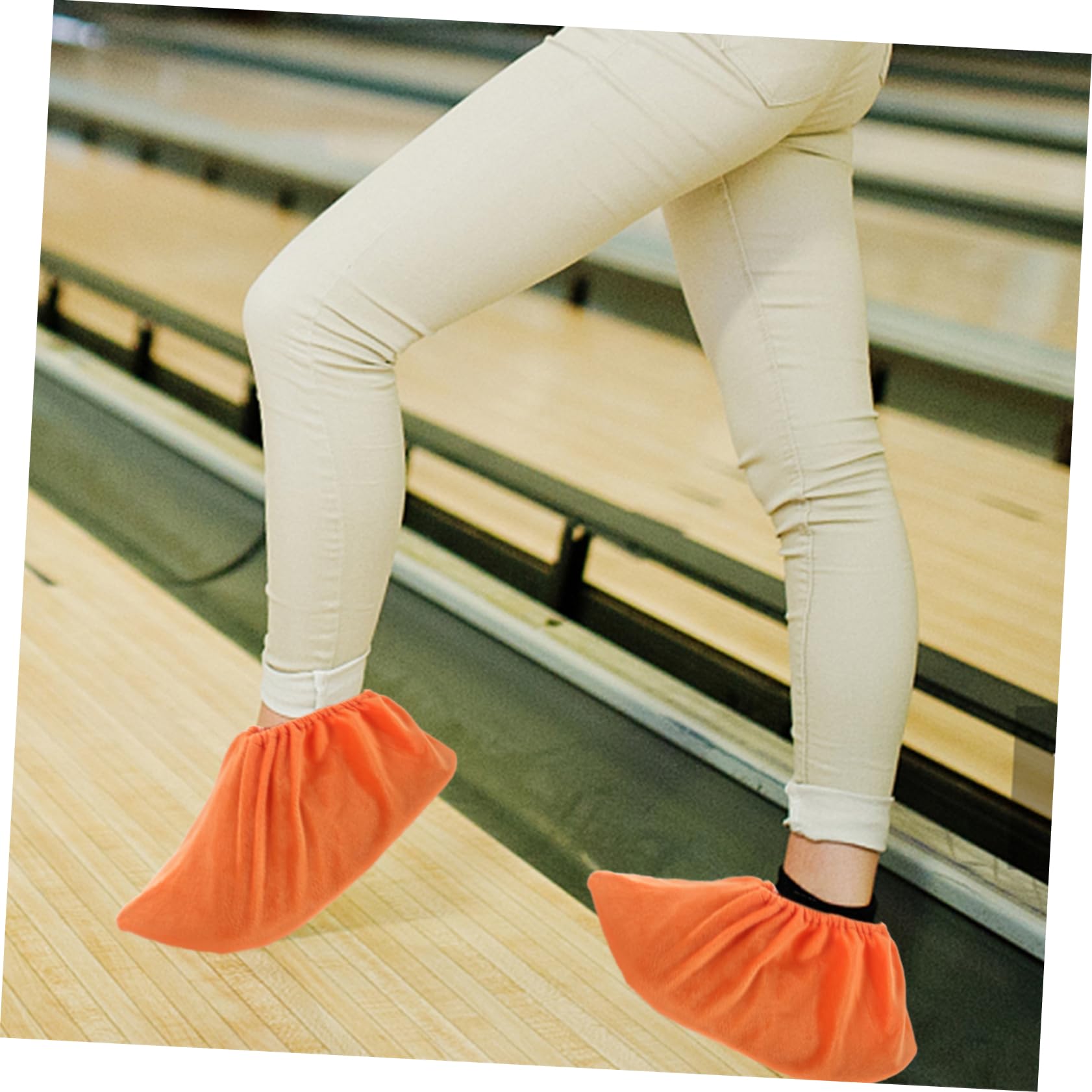 Happyyami Thick Non-Slip Bowling Shoe Covers Fashionable Washable for Indoor Use
