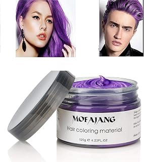Temporary Hair Wax Color,Natural Hairstyle Wax for Men and Women Party Cosplay,Temporary Hair Color Dye for Girls Kids (Purple)