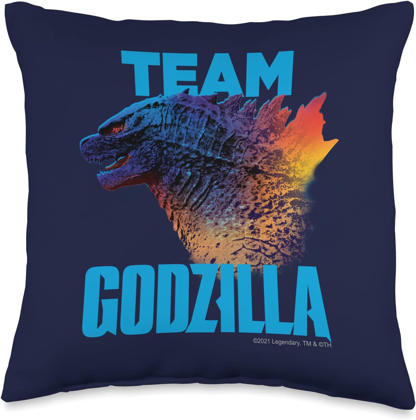 Godzilla vs Kong - Official Team Godzilla Neon Throw Pillow
