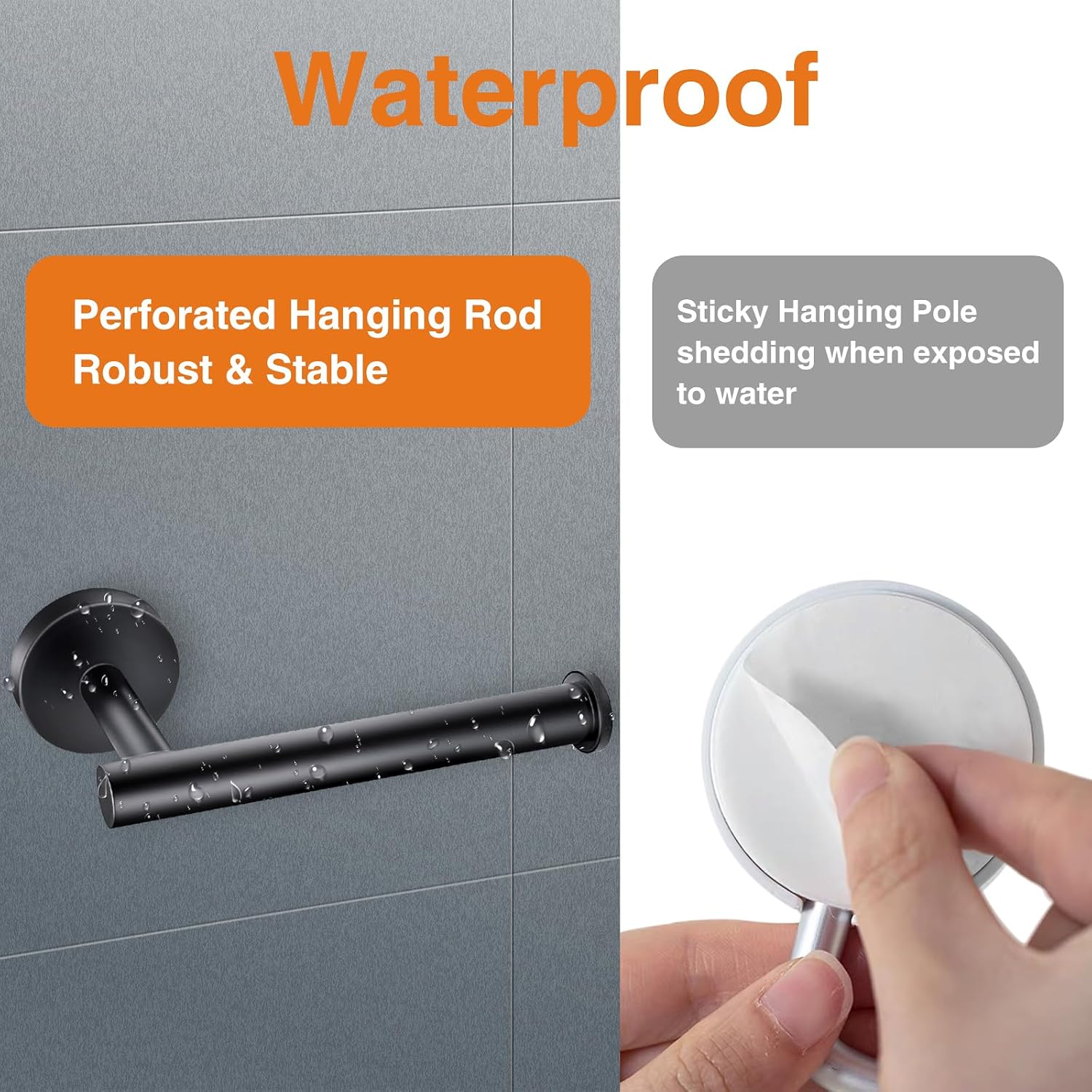 Matte Black Stainless Steel Wall Mounted Toilet Paper Holder Set