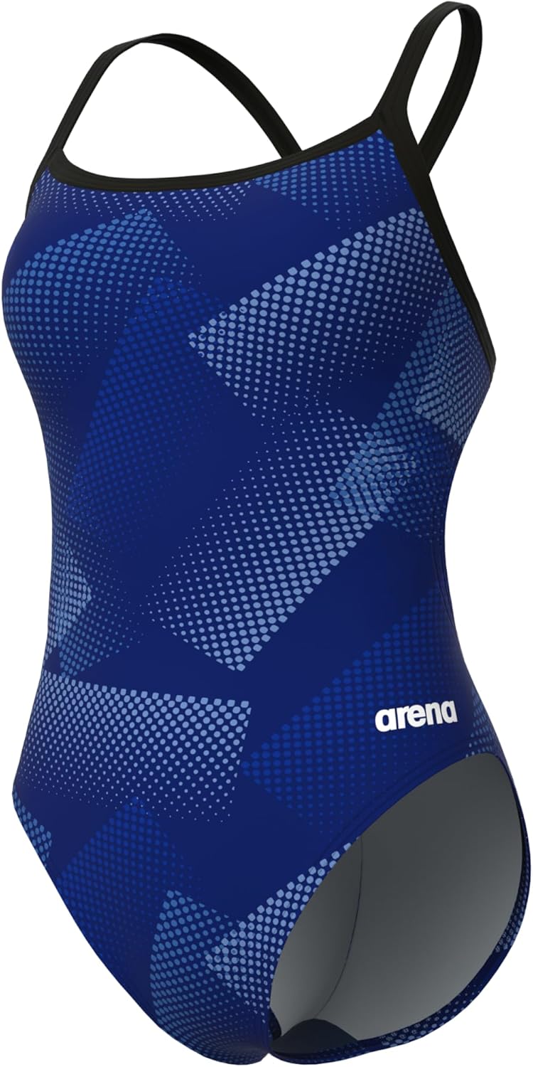 ARENA Women's Performance Halftone Team Print Challenge Back Ladies Bathing Swimsuit