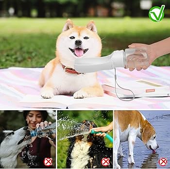 Amazon | Wodondog ペットウォーターボトル 折り畳み 350ml 携帯用水