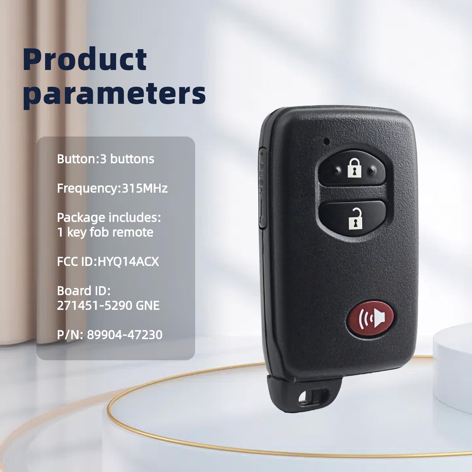 For Toyota 4Runner 2009-2019 Keyless Smart Remote Key Fob HYQ14ACX - 271451-5290 - Foto 2