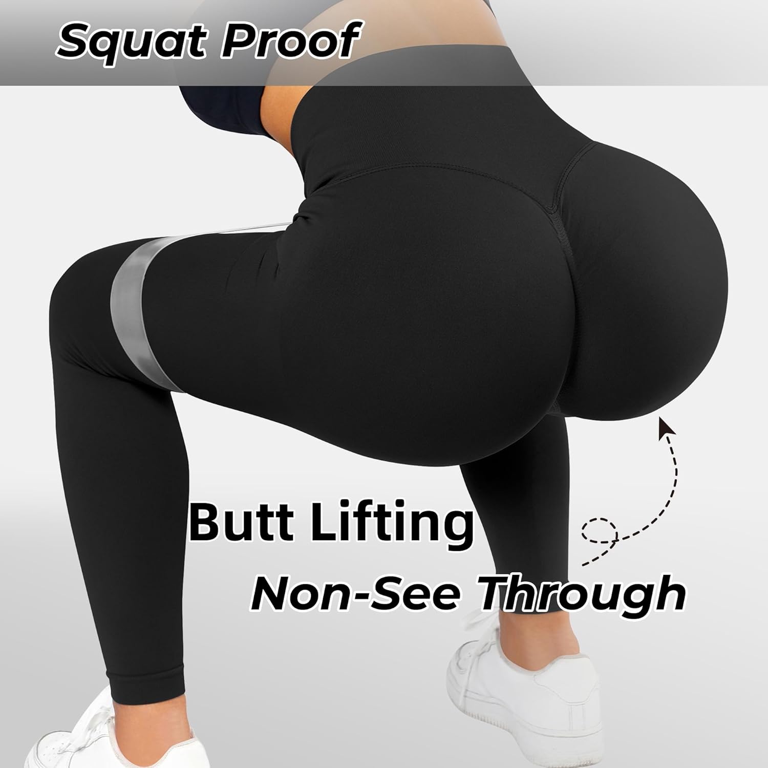 Butt Lifting Gym Workout Leggings for Women Tummy Control High Waisted Scrunch Butt Seamless Impact Sports Yoga Pants - Image 3