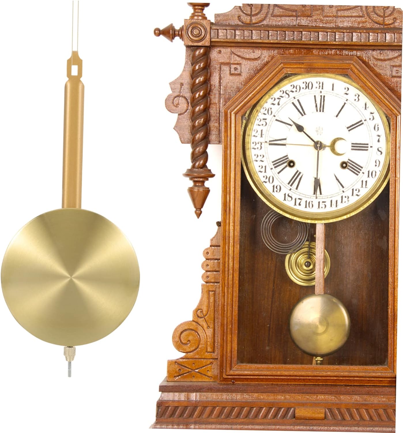 Zerodeko 4pcs Clock Pendulum Replacement Metal Pendulum Parts for Wall Clocks Vintage Style for Home Office and Classroom Decor