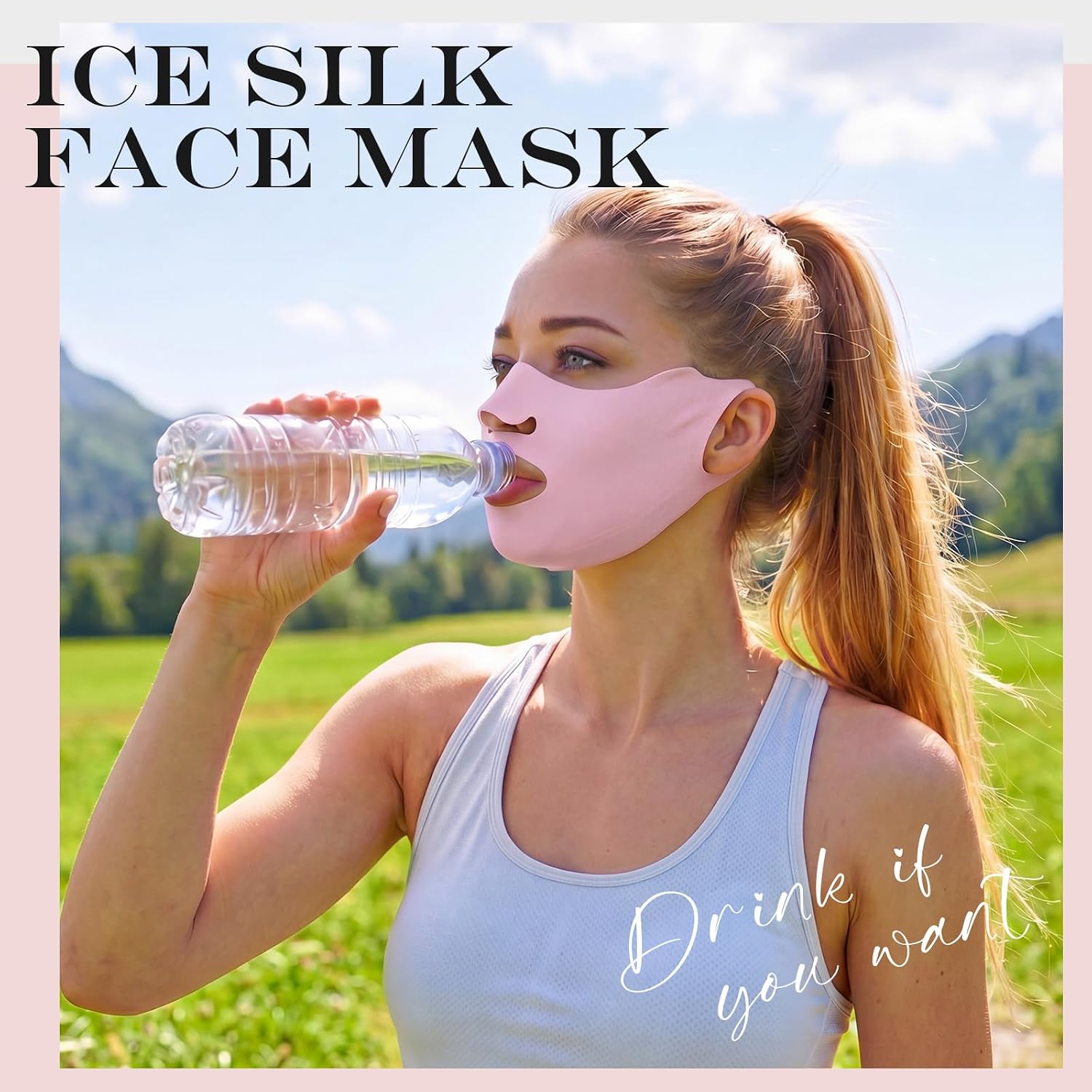 10 Pack UPF50+ UV Face Masks Women Breathable Washable Sun Protection Face Mask Cover for Summer Outdoor