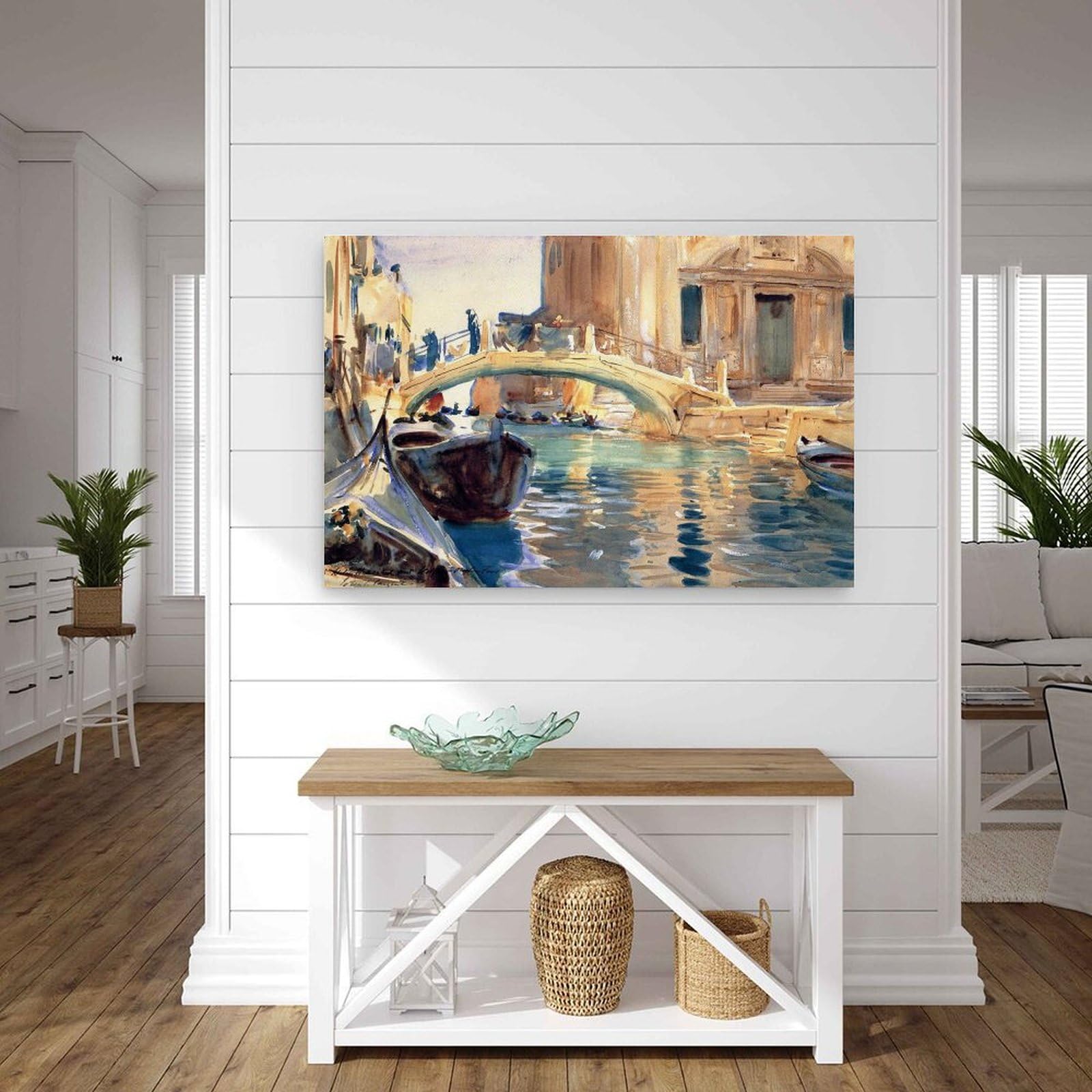 Ponte San Giuseppe Di Castello, Venezia di John Singer Sargent Painter - Stampa artistica da parete su tela, decorazione moderna per camera da letto, 50 x 75 cm