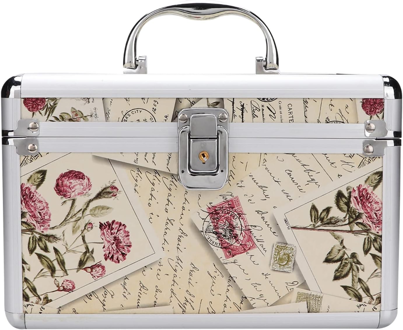 ZASCHMOY Portable Makeup Train Cases Professional Travel Makeup Bag Large Capacity Beauty Cosmetic Case Eyelashes Extension Tools Girl Makeup Brushes Toiletry Organizer