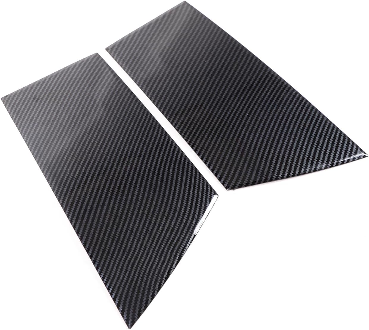 Daeiclru Exterior Middle Pillar Cover Trims Compatible with Nissan 370Z 2009-2020, Carbon Fiber Car Outer Rear Window Center Pillar Panel Cover Anti-Scratch Molding Accessoriess