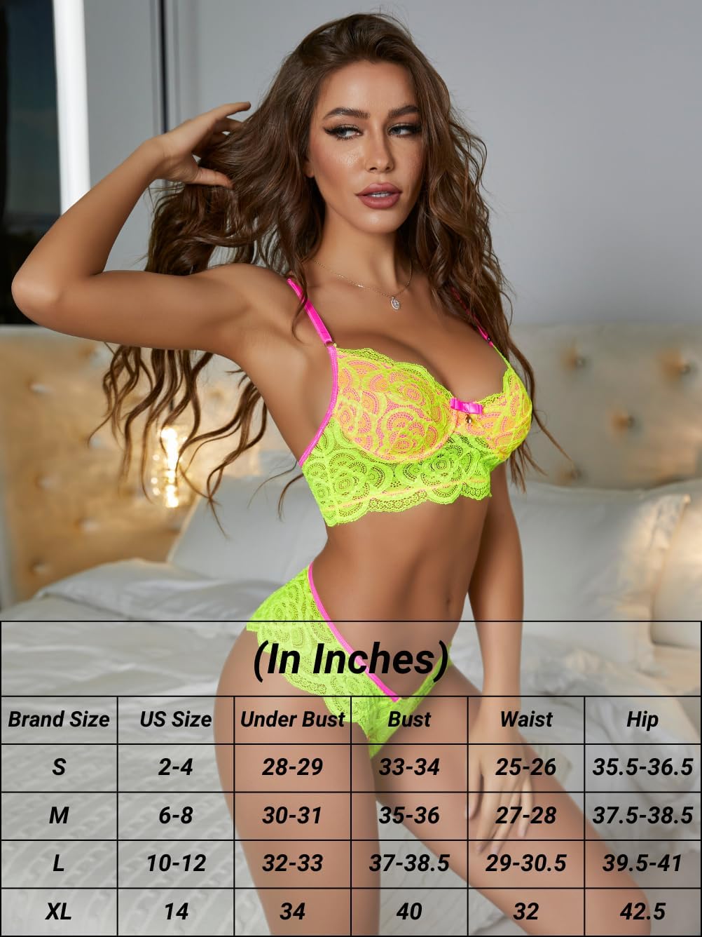 Kaei&Shi Neon Two Tone, Double Layer, High Leg Bottom, 2 Pieces Lingerie - Image 6