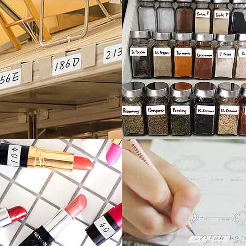 Miniatura 5 de HOSSIAN Etiquetas para carpetas de archivos, sobres de archivo, etiquetas adhesivas de etiquetas pequeñas de 0.6 x 1.57 pulgadas para tarros,