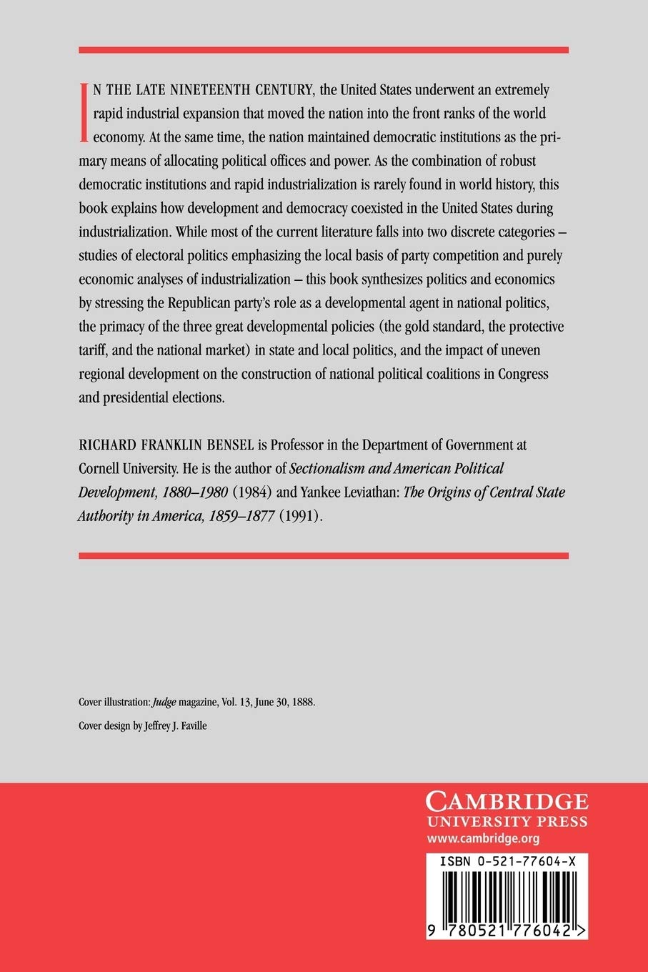 The Political Economy of American Industrialization, 1877–1900 (Volume 0)