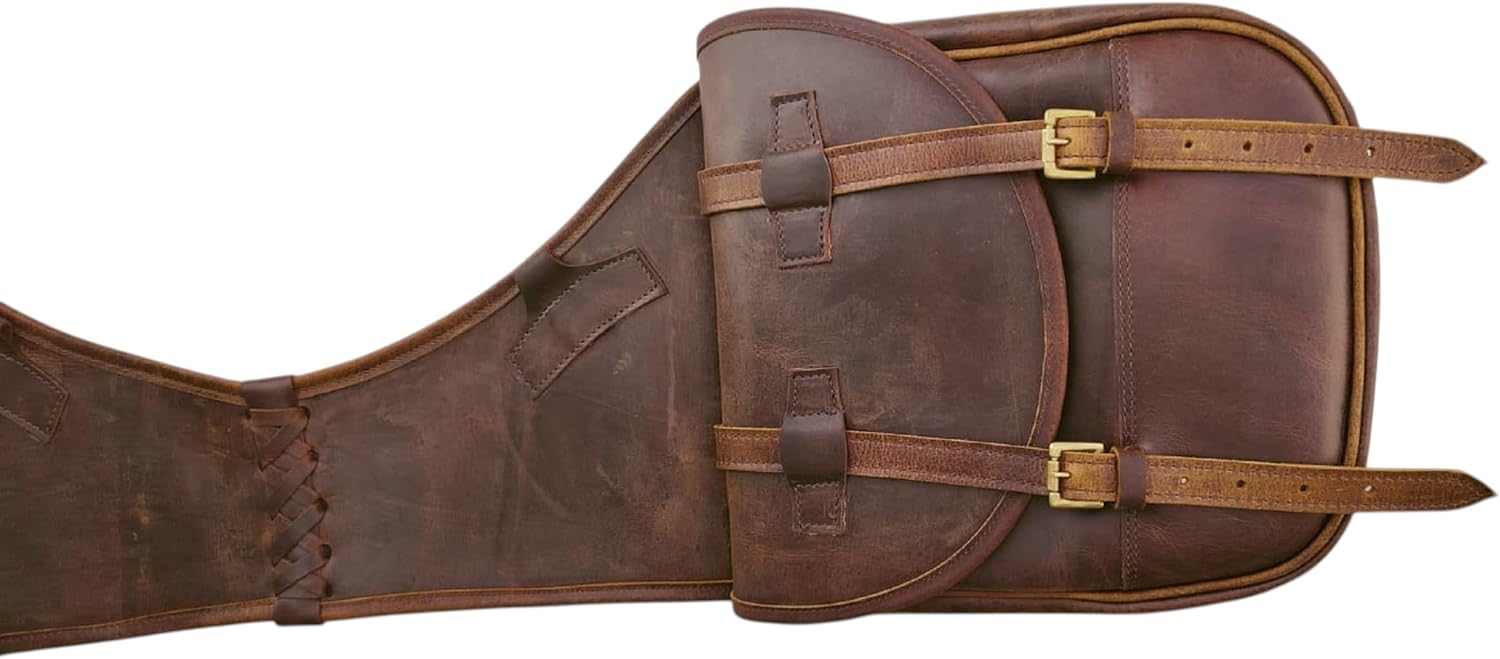 Western Leather Saddle Bag for Horse – Adjustable Strap Trail Riding & Barrel Racing Storage Bag | Durable Equestrian Saddle Accessory