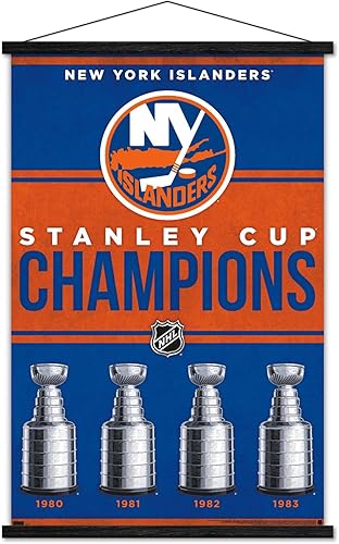 Trends International NHL New York Islanders - Póster de pared con marco magnético