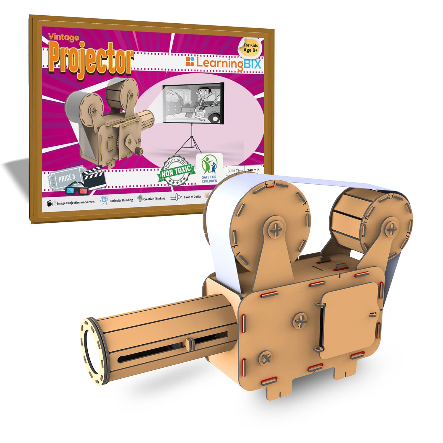 LearningBIX Projector LED DIY Kits | STEM DIY Fun Toy for Kids 8 to 14 | Best Birthday Gift Toy for Boys & Girls Age 8-10-12,14 Science Toy | Educational Based Activity | Made in India (B09RGD8S1Q) Amazon Price History, Amazon Price Tracker