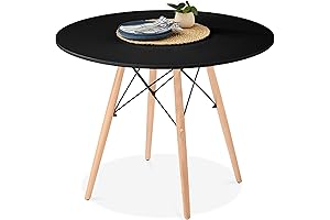 Black Round Table for Modern Dining Experience