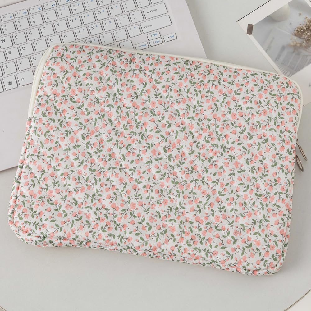 Housse Pour Ordinateur Portable 14 Pouces - Motif Floral, Tissu Anti-rayures, Compatible 11/13/14 Pouces