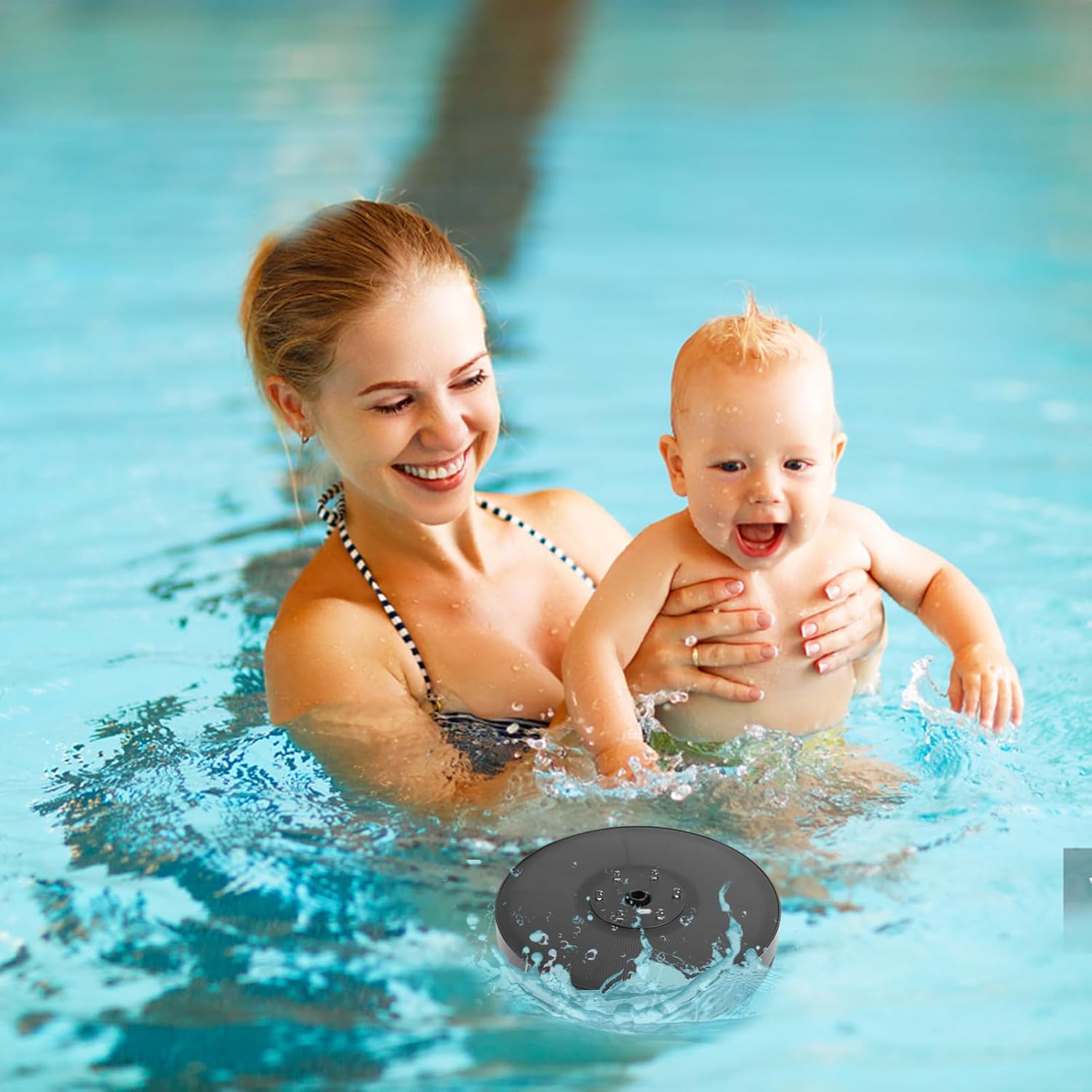 HEMOTON 1set Fountain with Led Light Solar Powered Floating Fountain for Garden Fish Tank and Decoration Automatic Pump with Cute Shape for Oxygen Circulation