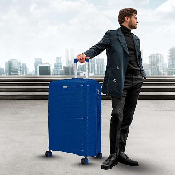 FLYMAX Cabin Case 55cm Ryanair 4 Wheel Cabin Suitcase Carry on Hard Shell Hand Luggage Approved for EasyJet, Jet 2 + More + 3 Digit Lock + Telescopic Handle Fits 10kg - 35 Litre Capacity