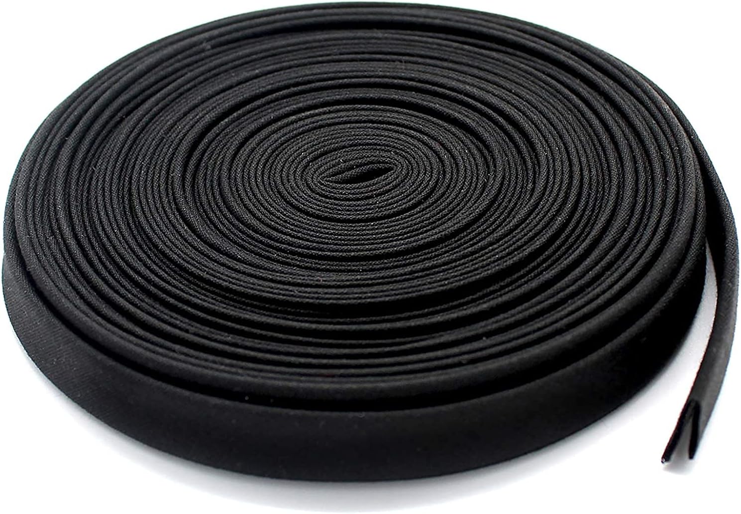Double-fold Bias Tape 1/2" Wide ~ Poly Cotton (100 Yards, Black) Made In The United States