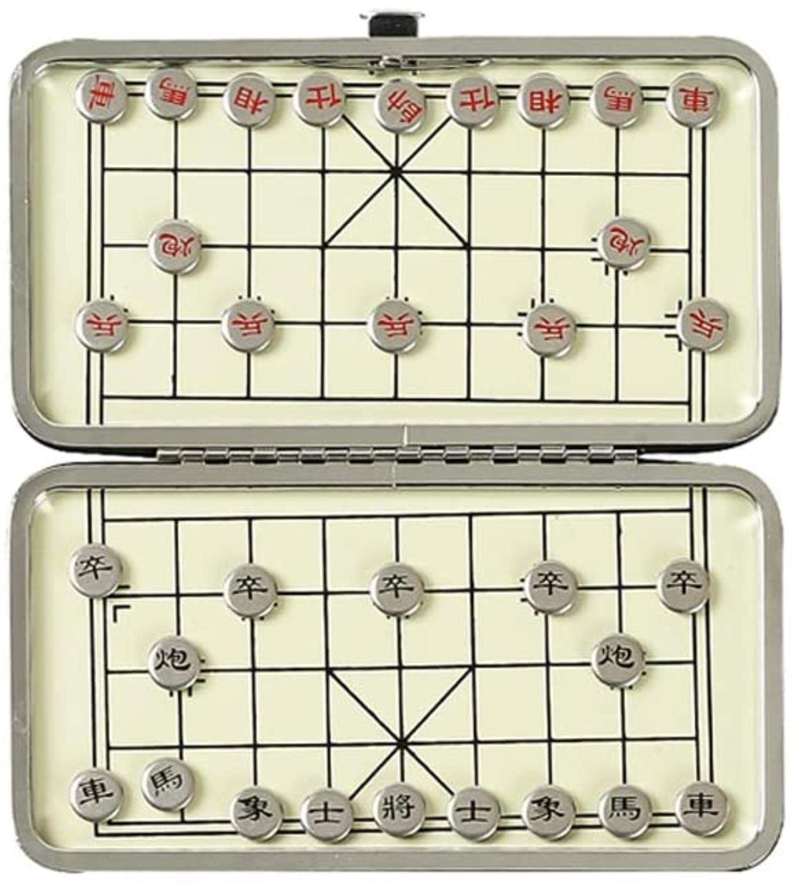 Set di scacchi cinesi, dama, giochi da tavolo in legno da viaggio Xiangqi 象棋, mini gioco magnetico