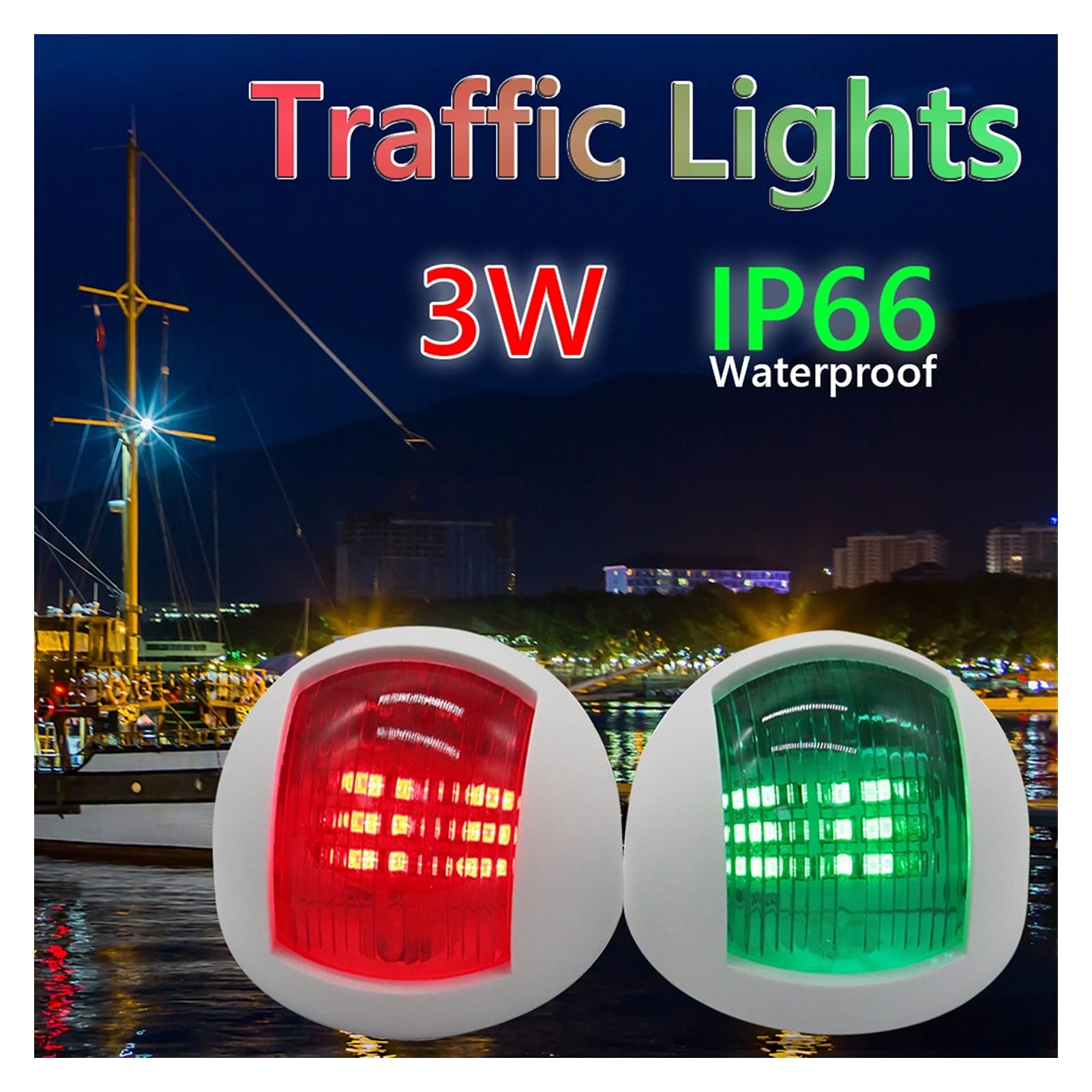 Luci di Navigazione GUIDATO Lampada per Navigazione Marina Arco emisferico Pontoon Pontoon Skiff Boat Barca di Alimentazione Segnale di Avvertimento Lampada per Barca Marina