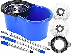 Balde Perfect Mop Pro 360° Giratório Limpeza Geral Esfregão 12l