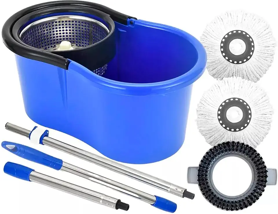 Balde Perfect Mop Pro 360° Giratório Limpeza Geral Esfregão 12l