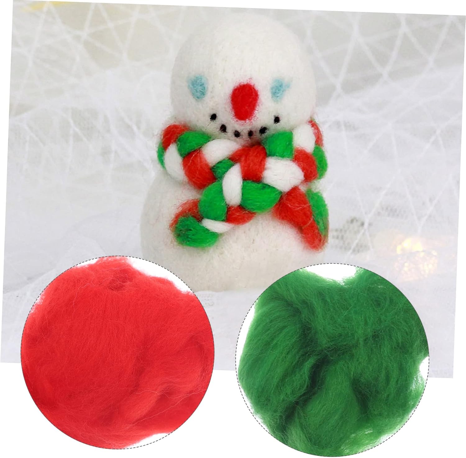 SHINEOFI 72pcs Needle Felting Wool Supplies Craft Kit Wool for Creative Crafts Safe Materials for Beginners