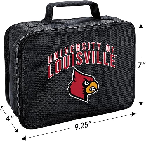 Miniatura 2 de Lonchera con logotipo primario de la Universidad de Louisville con aislamiento de lados suaves, bolsa de almuerzo reutilizable para trabajo de