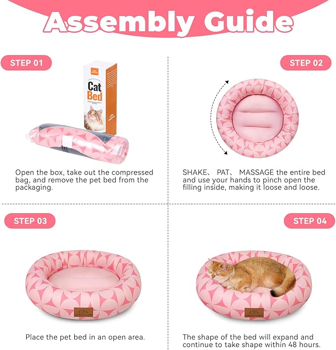 Cama Redonda para Perros Pequeña 51cm Antideslizante miniatura 4