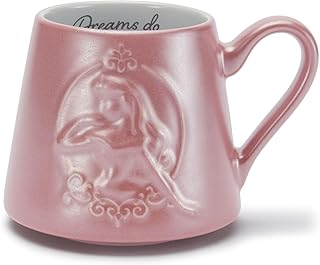 Disney Store Official Mug La Belle au Bois Dormant, 385 ml, motif Aurore rose, inscription Dreams do Come True, adapté au micro-ondes et au lave-vaisselle