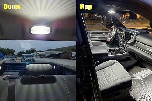 Miniatura 4 de Kit de 12 luces LED interiores Ram para Dodge Ram 2009 2010 2011 2012 2013 2014 2015 2016 2017 2018 blanco 6000K paquete de iluminación LED interior