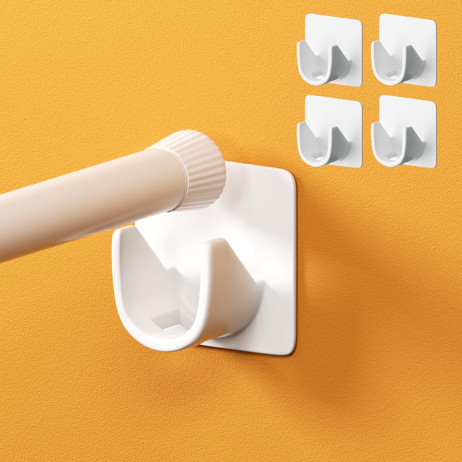 Shower Curtain Rod Holders No Drill