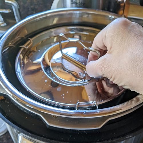 Miniatura 4 de KDLCY Molde Flanera de acero inoxidable de 63 onzas, molde de flan con tapa, máquina de flan para olla instantánea de 6 cuartos de galón, apto para