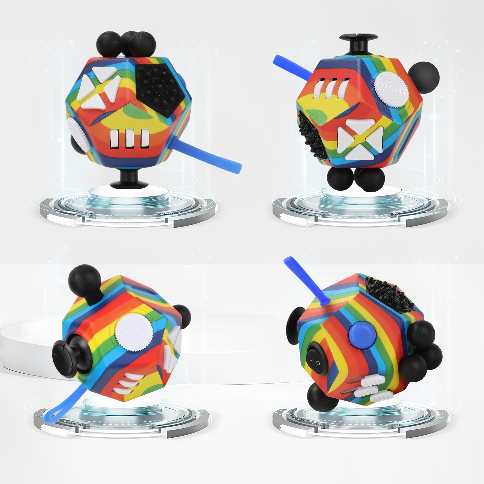 Funxim Cube Fidget Jouet De Décompression, Soulagement Du Stress Et Inquiétude, Tuant Le Temps Pour Le Personnel De Bureau