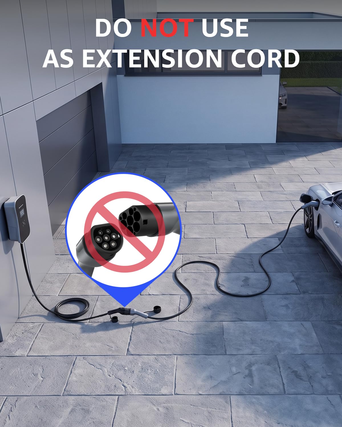 GONEO Kabel do ładowania EV typu 2 kW 5 m, 32 A/3-fazowy/tryb 3/IP54 wodoodporny/z torbą do przechowywania, kabel do ładowania Fast Type 2 Mennekes do Tesla/BYD/MG/VW/BMW/Audi itp
