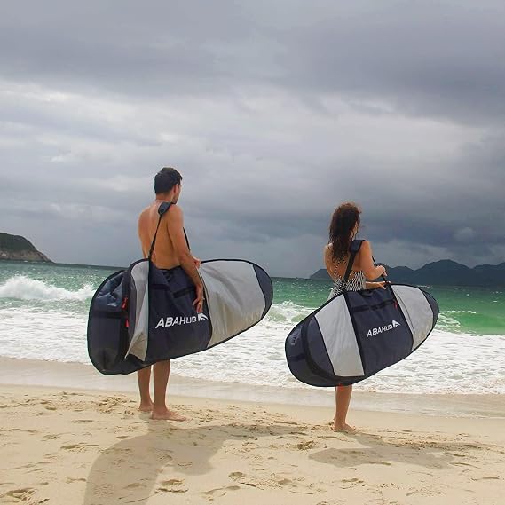 Abahub Surfboard Travel Bag, Foam Padded Day Bag Cover for 6'0-10'0