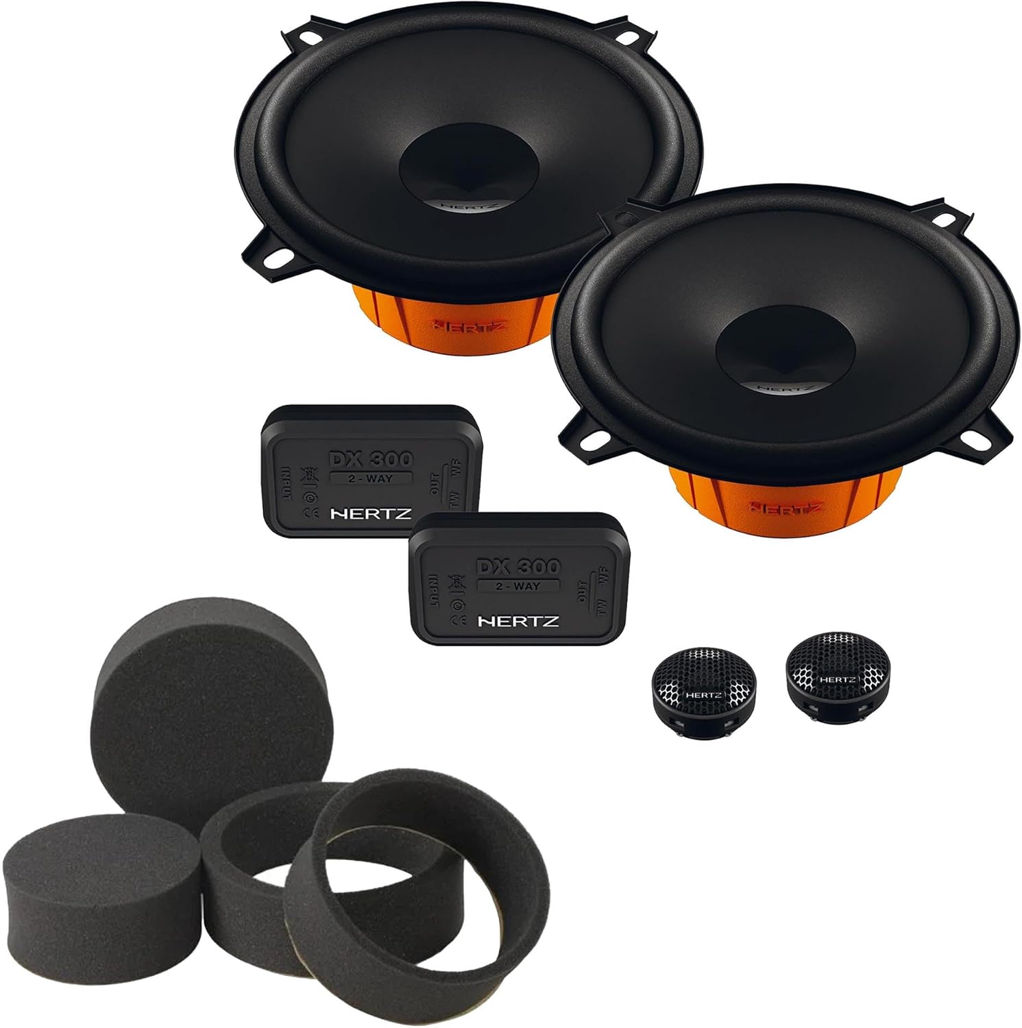 HERTZ Dieci Series DSK-1303 Component Speaker Kit 5.25" 2-Way with RKFR5 Roadkill Fast Rings