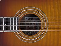 Vista 5 de Oscar Schmidt OG1FYS-A-U Guitarra Acústica Dreadnought de Tamaño 3/4 (Brillo Alto) Sunburst Amarillo Flamenco