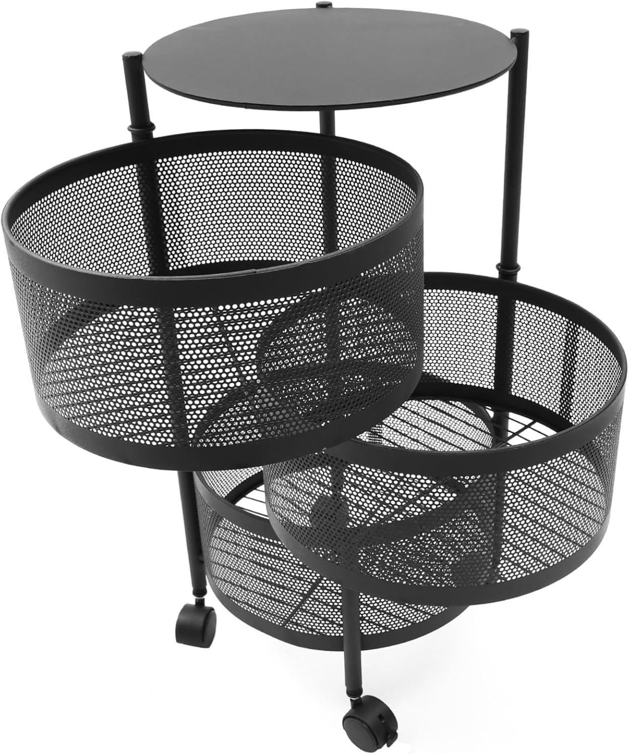 Multifunctional Kitchen Rotating Storage Rack Bookshelf Vegetable Storage