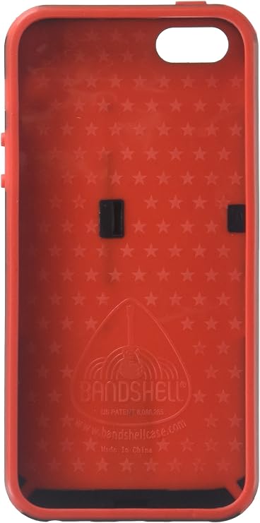 Bandshell Case for iPhone 5 & 5S - Retail Packaging - Red/Black