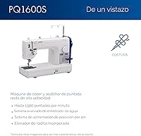 Vista 2 de Brother PQ1600S - Máquina de coser y acolchar de alta velocidad, color blanco