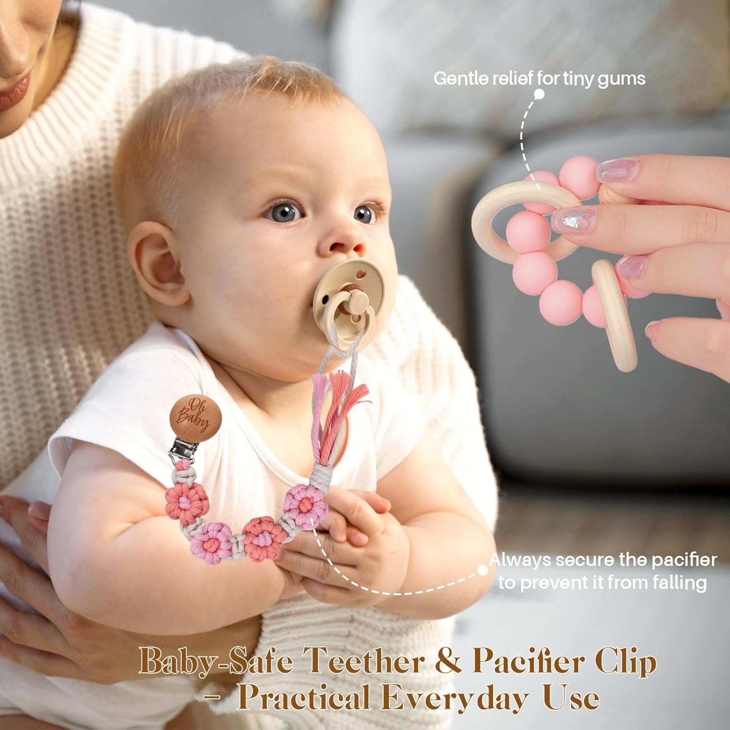 Baby Girl Gift Basket | 9 PCS Pink Welcome Home Newborn Baby Girl Gift Set with Dress, Headband | Newborn Essentials with Socks, Storage Basket | Baby Shower Gift for Girls - Image 5