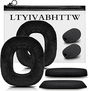 Replacement Ear Pads Headband for Astro A40 and A50 GEN1 GEN2 Headset with Mic Foam by LTYIVABHTTW I Velour (Not Compatible with A40TR, A50 GEN3, GEN4)